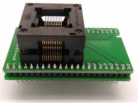 TQFP44 FQFP44 QFP44 to DIP44 Double-Board Programming Socket