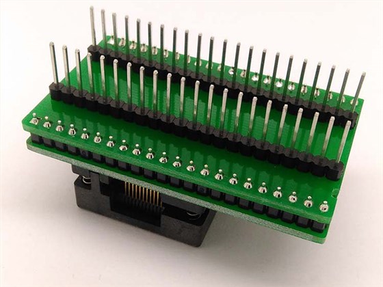 TQFP44 FQFP44 QFP44 to DIP44 Double-Board Programming Socket 